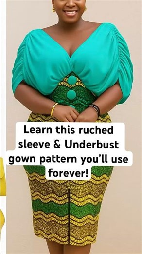 How to Draft an Underbust Gown with Ruched Sleeve #shorts