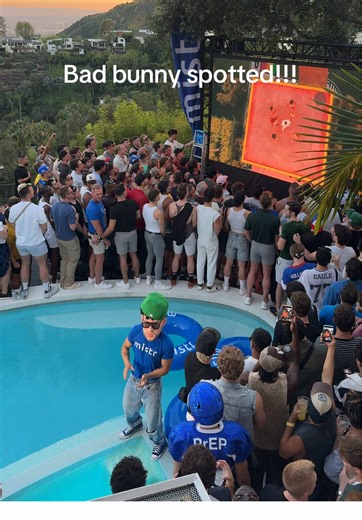 Bad bunny spotted @ gay Super Bowl party | bad bunny super bowl