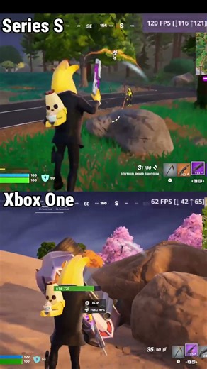 Xbox One VS the Series S on Fortnite | FPS Test #fortnite #xbox