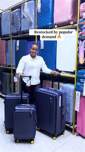 Restocked Executive Suitcases: Limited Navy Blue Set