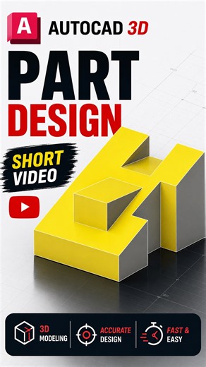 AutoCAD Part Design Using Extrude & Press pull #CADDEngineer