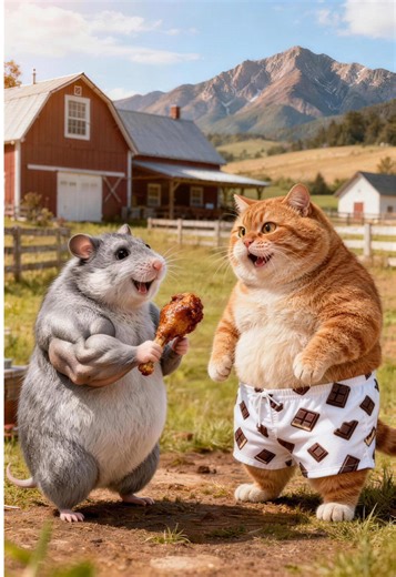 This hamster is no ordinary one! #kitten #orangecat #cat #funny #aicat | cat