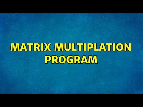 Matrix multiplation program