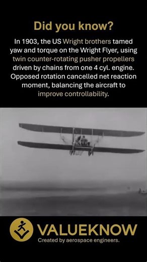 How was the Wright Flyer propelled? #aerospace #aerospaceengineering #aircraft #valueknow