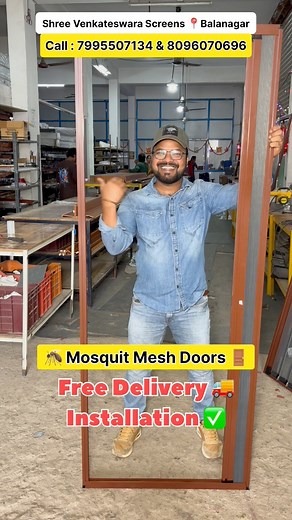 Mosquito Mesh Doors in Hyderabad Contact : 7995507134, 8096070696 ☎️ Mosquito mesh doors Fiber sft ₹250 to ₹300 Mosquito mesh doors Metal sft ₹750 Pvc partition door price sft ₹350 to ₹400 Honeycomb partition door price sft ₹430. •Mesh Doors at Very Less price 🤯😍 •Mesh Doors Direct from factory 🏭 •Quality and Durable Mesh Doors🚪 •Machine Stiched Doors with long lasting 🤩 •Wide variety of Designs Available ✅ •Just whatsapp to their Number 🥳 Location📍 : Shree Venkateswara Screens, Gandhinag