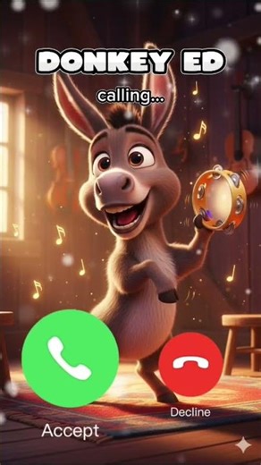 Donkey ED 🦙 is Calling 📞#donkey#funny#animals#grass#ringtone#call#shortvideo#shortsfeed#shorts