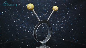 Sixexey Light Up Alien Headband LED Martian Antenna Hair Band Christmas New Year's Eve Hair Accessories for Women (Gold, One Size)