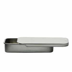 0.25 oz Small Silver Slide Top Tin - LBTSL