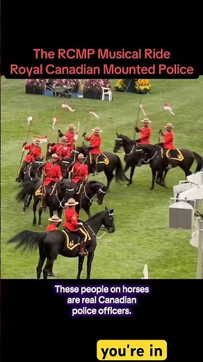 The iconic RCMP Musical Ride 🇨🇦32 horses and riders.#RCMP #MusicalRide #CanadaVibes