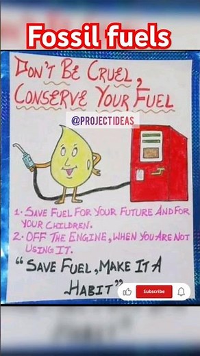 Chart on fossil fuels/poster on conservation of fuel/save fuel poster/conserve fossil fuels#shorts