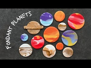 Look how I make 2d fondant planets EASY! (Tools included)