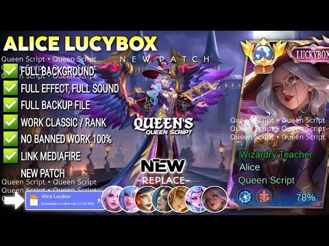 REVAMP Script Skin Alice Lucybox - Wizardry Teacher No Password | Full Effect Voice | Patch Terbaru