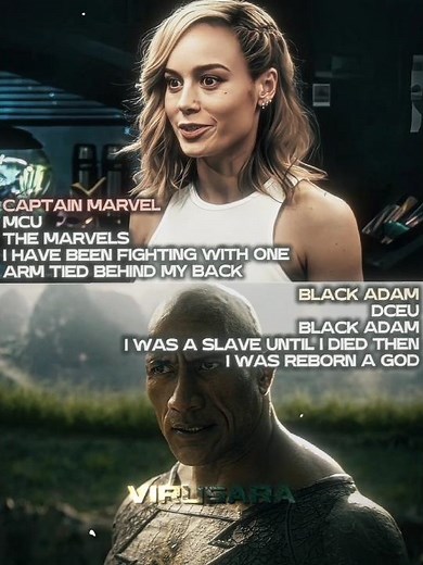 MCU Captain Marvel vs DCEU Black Adam | #shorts