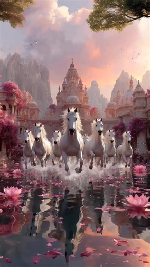 7 Horses of Success 🌅🐎 Vastu Art “Feel the power of seven horses galloping into your life, bringing success, energy, and happiness!” Limited collection. Free shipping all over India. WhatsApp for orders. Prices start from ₹5,000/- This beautiful artwork shows seven white horses running under the golden sun. In Indian mythology, these horses pull the chariot of Surya Dev, the Sun God. They stand for speed, strength, and progress. According to Vastu Shastra, hanging a painting like this in your 