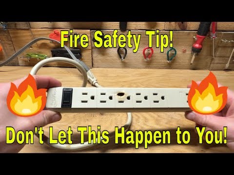 Fire Safety Tip! What Happens When You Overload Surge Protector! How to Prevent Electrical Fires!