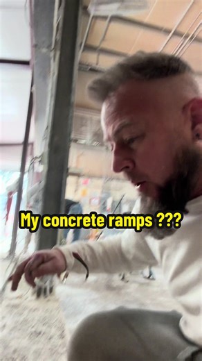 Concrete ramp progression #construction #concretelife #concrete #concretework #fyp