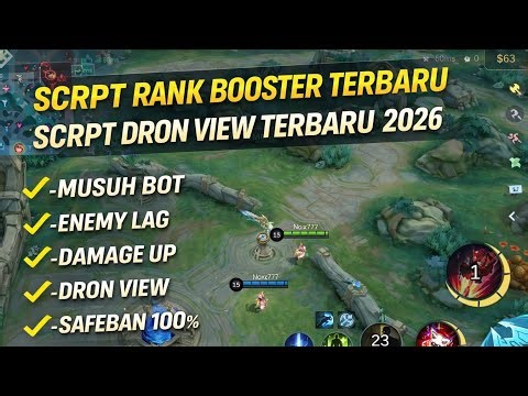 ❗❗❗❗SCRPT RANK BOOSTER MOBILE LEGEND TERBARU 🔥 DAMAGE UP + DRON VIEW MUSUH BOT WORK 100% SAFEBAN❗🔥😈