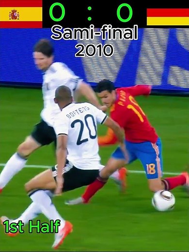 Spain 🇪🇸 vs Germany 🇩🇪 | FIFA World Cup 2010 Semi-Final 1st Half 🔥⚽ | Football Shorts