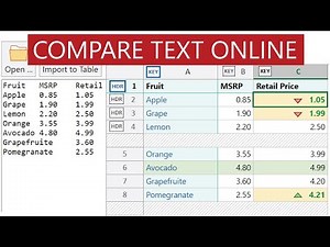 Compare text with delimiters online