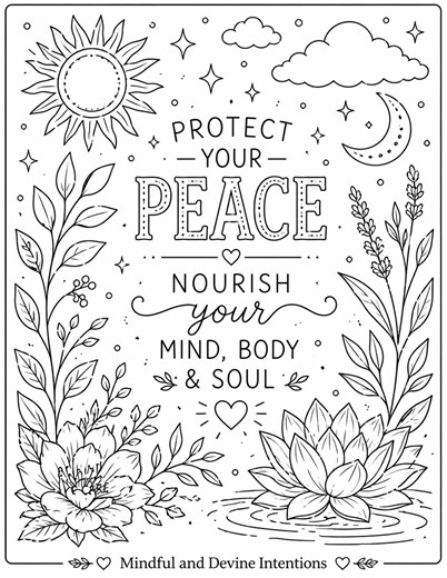 Protect Your Peace Coloring Page - Etsy