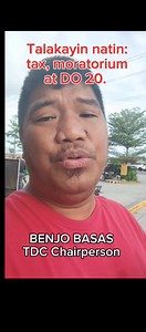 Talakayin po natin mamayang gabi ang tungkol sa tax, moratorium at DO 20. Kitakits, salamat! | Benjo Basas