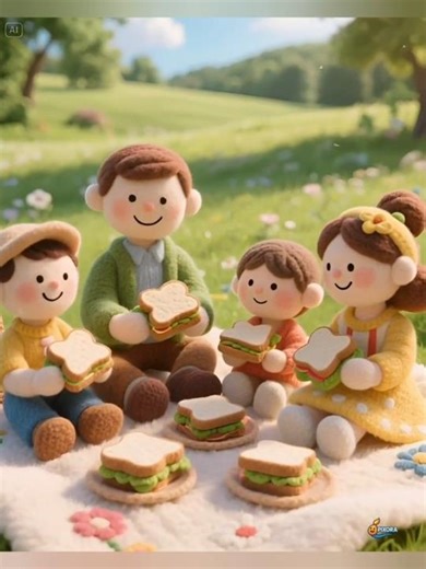 Felt Workers Making Toast Sandwiches 🧑‍🍳🥪 | A Wholesome Handmade World