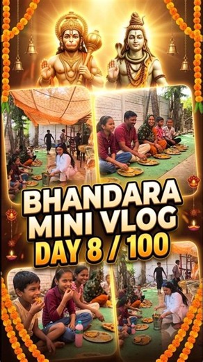 Bhandara Mini Vlog ❤️ Mandir Mein Prasad Seva | Family Vlog | Vlog 8/100 #Aricvlogger #anjaliaashish
