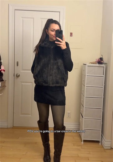 Fleece lined tights are a musttttt #winteroutfits #winteroutfitinspo #nycoutfit
