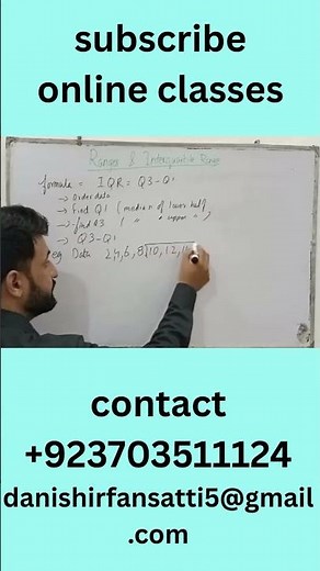 Interquartile Range (IQR) example #InterquartileRange #IQR #Statistics #DataHandling #MathBasics