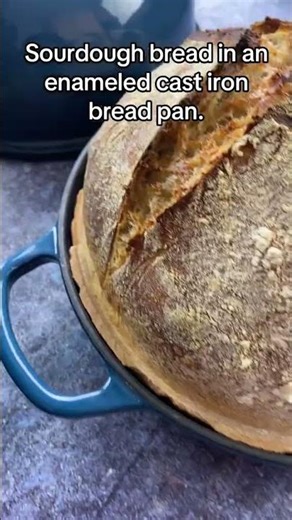 Homemade Sourdough Bread In an Enameled Cast Iron Bread Pan | Crucible Cookware