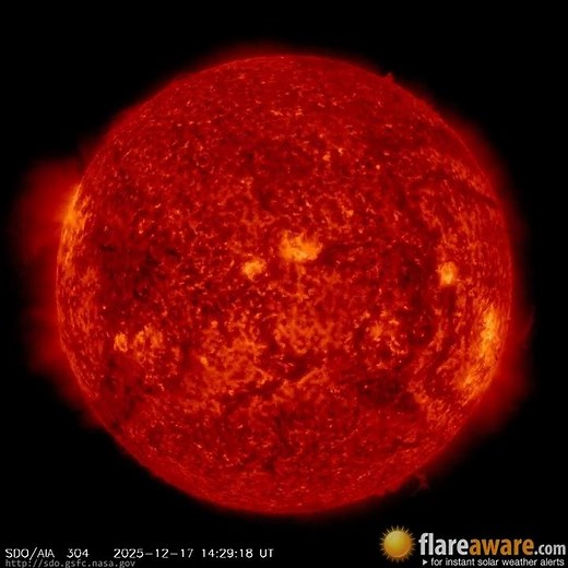 17 Dec - 18 Dec: 24 Hour Solar Activity (Earth Facing; Solar Storm, Sunspot, Solar Flare, CME)