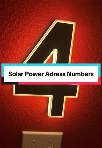 These Solar Power panel address numbers are so easy to install and light up so good. Delivery drivers will be able to see your address from way far away! 😆 #solarpower #lightupnumbers #addressnumber #housenumber #solarhousenumbers