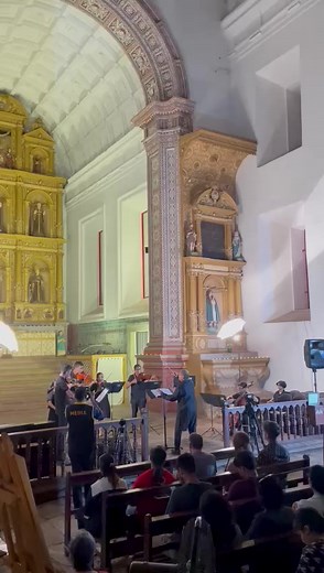 "Camerata Goa gave a performance of Christmas music at 'Carols on the Hill' to a packed audience at the church of Santa Monica Old Goa, organised by MoCA (Museum of Christian Art) on 18 December 2023.. The highlights were the Pastorale from Arcangelo Corelli's 'Christmas concerto, and a Christmas Medley incorporating 'O Shepherds leave your sheep', 'Veni veni Emmanuel', and 'Here we come a-carolling.' | Goa Khabar | Facebook