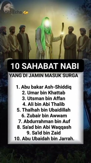 10 Sahabat Nabi Muhammad yang Dijanjikan Masuk Surga