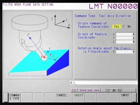 FANUC 5 Axes | TWP Setting Screen for Tool Axis Direction
