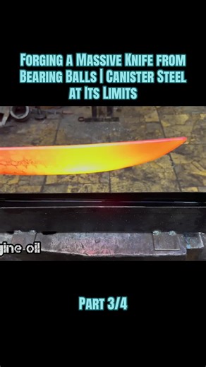 Forging a Massive Knife from Bearing Balls