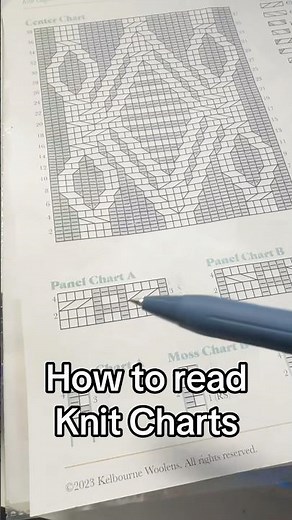 How to read Knitting charts for dummies.#fyp #knit #tutorials Pattern: Winter Sweater