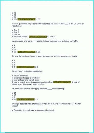CSLB Practice Test Latest Version 2023 2024 Questions and Correct Answers Guaranteed Success video