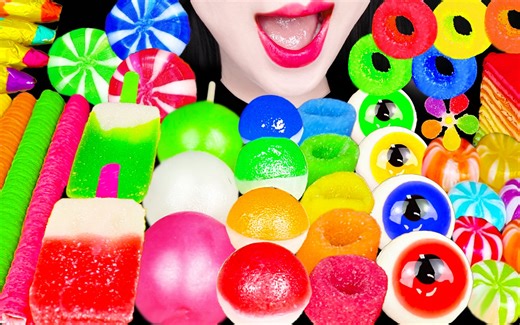 Jane ASMR RAINBOW JELLY CANDY EATING