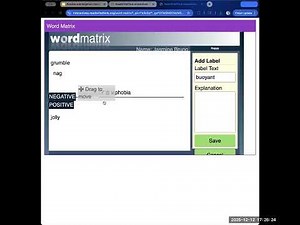 Revive Lesson: Word Matrix Activity (Positive vs. Negative Connotation)