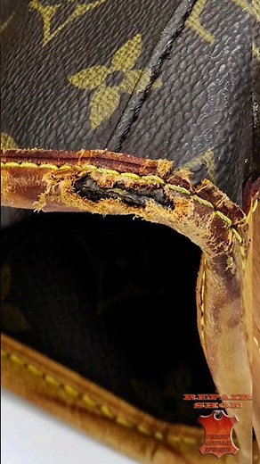 Correct replacement of the leather vachetta piping on a Louis Vuitton bag