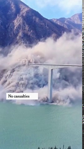 Video Shows the Moment Part of a New Bridge in China Fell
