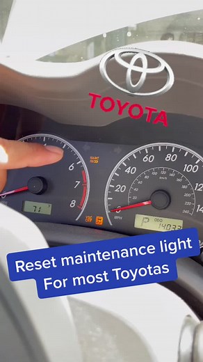 reset your oil maintenance light for most toyotas #greasemonkeytips #oilreset #doityourself check out YouTube channel for more