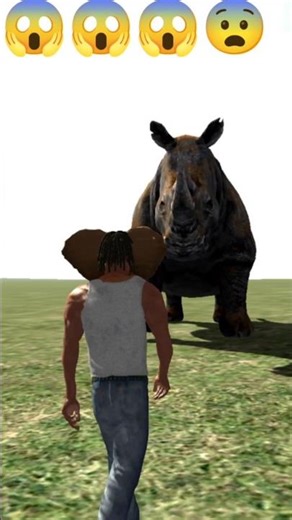 🦏 जंगल का खतरनाक गैंडा 😱 आखिरी पल शॉकिंग 🦏😱 #genda #kill #trending