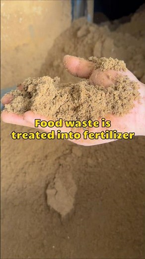 Food waste is treated by our composting machine and converted into fertilizer. #compostingmachine