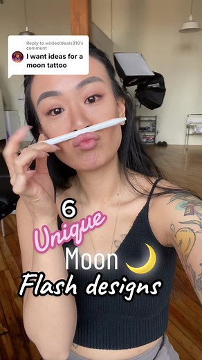 Unique Moon Tattoo Ideas: Creative Moon Flash Designs