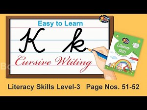 Cursive Writing for Beginners | Letter-K | Cursive Capital and Small Alphabet | Learning Booster
