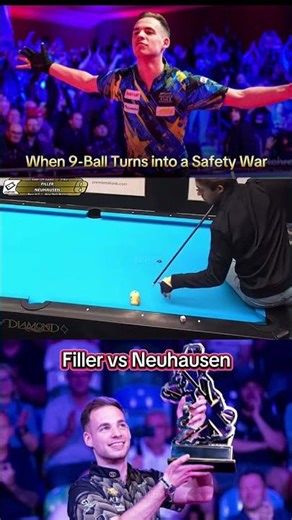 9-Ball Safety War - Filler vs Neuhausen #billiards #joshuafiller #shorts