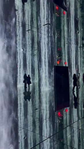 Endless waterfall at New York Museum of arts ￼