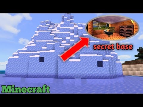 Minecraft Secret base in snow mountain